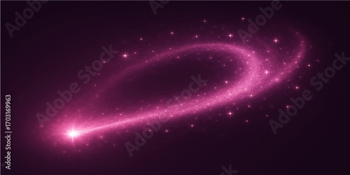 Abstract space and light background with stars and galaxy design