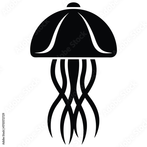 jellyfish inspired lamp vector icon