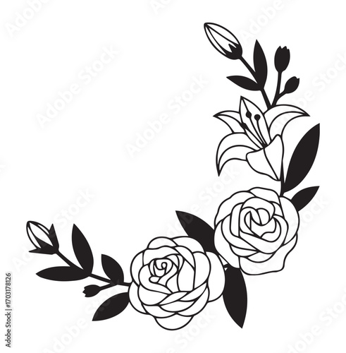 vector illustration of a rose