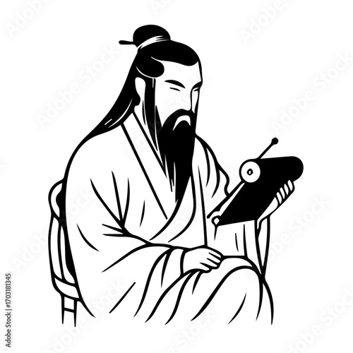 Imperial Scholar with Scroll