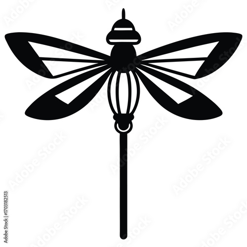 dragonfly wing lamp vector icon