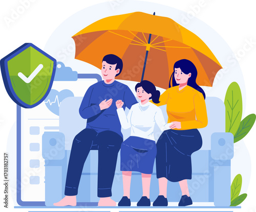 Insurance illustration pack in modern flat style. Includes health, car, home, travel, life, and financial protection concepts. Perfect for websites, apps, presentations, infographics, and corporate pr