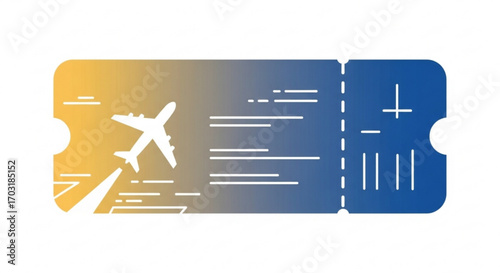 Airline Ticket Illustration