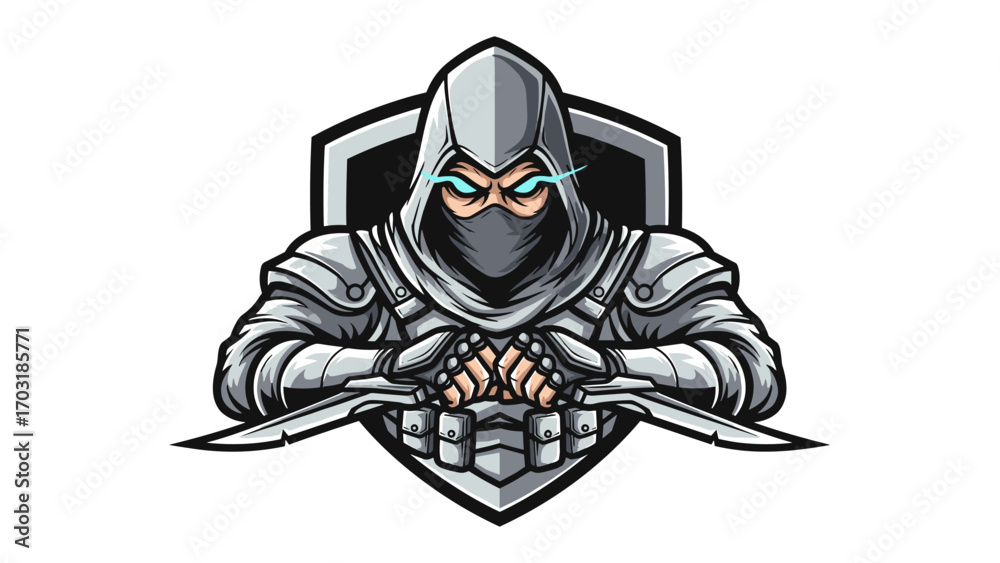 Fototapeta premium Stealth Assassin Mascot Logo Illustration