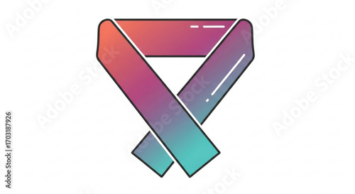 Vibrant gradient ribbon symbolizing awareness, hope, and solidarity, perfect for campaigns, events, and advocacy messaging, offering a modern and uplifting visual.