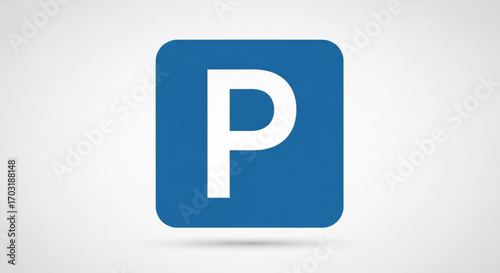 Instantly recognizable blue parking symbol with a bold white 'P' offers clear guidance for vehicle parking. Essential for navigation and traffic management, this universally understood icon signifies 