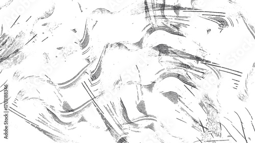 Old surface vintage grunge texture abstract wall fragment with scratches and cracks. Black and white terrazzo wall texture abstract grunge surface with chips and scratches. 