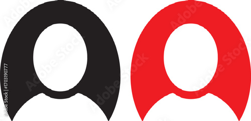 abstract, shapes, oval, black, red, white background, design element, graphic, symbol, modern, simple, clean, two, comparison, contrast, pair, form, silhouette, art, illustration, icon, geometric, smo