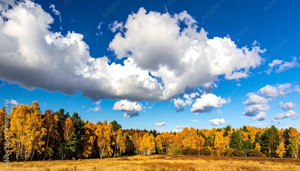 Fototapeta premium Autumn landscape with vibrant colors