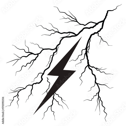 Powerful Lightning Bolt with Fractured Ground.