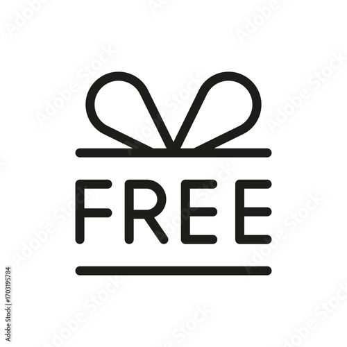 Free Gift Icon Promotion and Giveaway Symbol,Free Bonus Icon