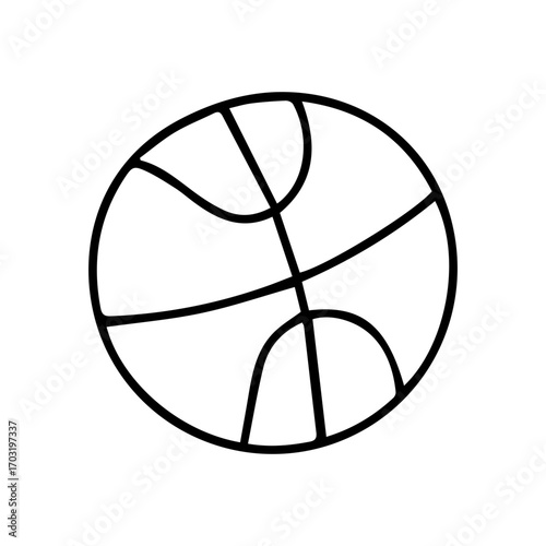 Basketball Ball Outline