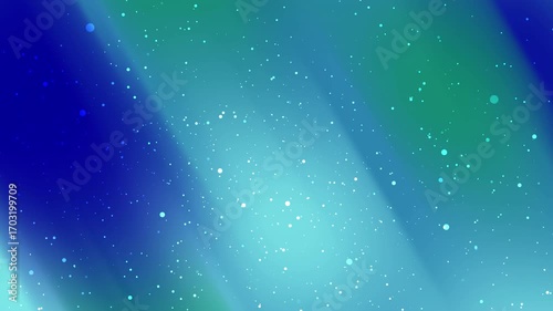 bstract animated background featuring floating particles and bokeh effects in vibrant blue-green gradient. Dreamy magical motion with sparkling dots creates an ethereal underwater or cosmic atmosphere