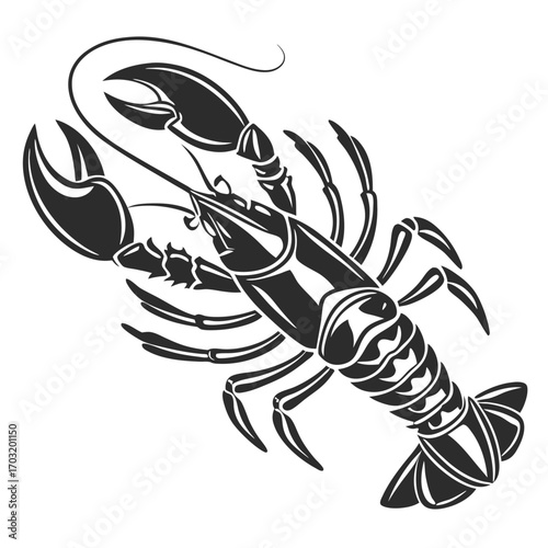 Detailed Illustration of a Crayfish or Crawfish.
