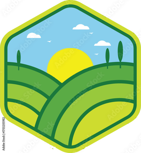 SUN GREEN environment LOGO DESIGN