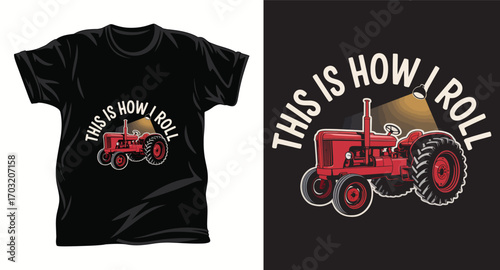 Tractors graphic vector t shirt design print.