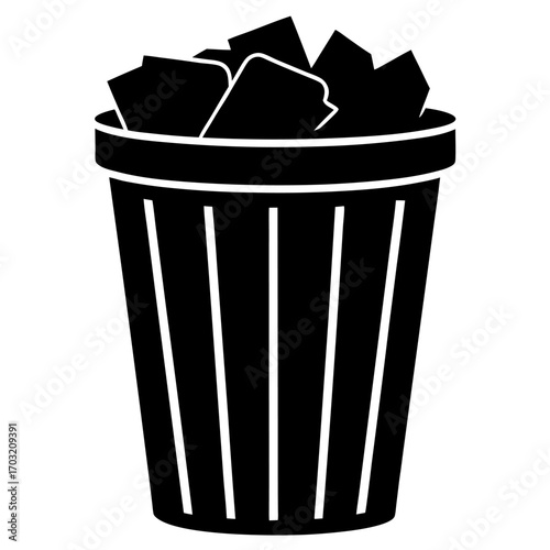 trash can with recycle symbol