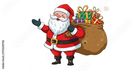 santa claus with a bag
