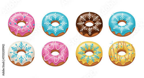 Vector illustration of donuts