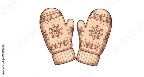 Warm gloves vector illustration