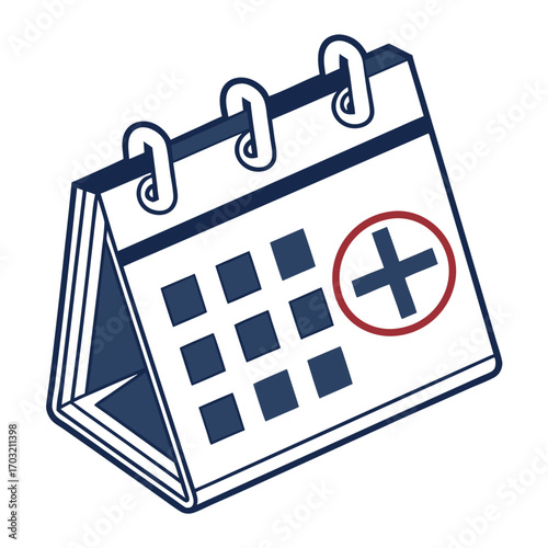 Calendar with Plus Sign - Appointment Scheduling and Healthcare Reminder.
