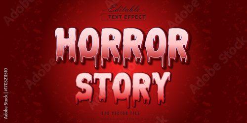 Horror story editable text effect.