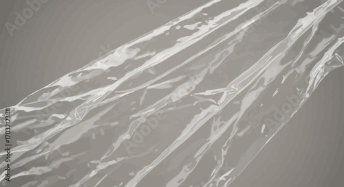 Abstract transparent plastic wrap texture, translucent material background