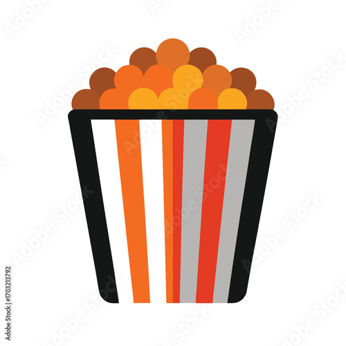 Bucket of popcorn snack food movie