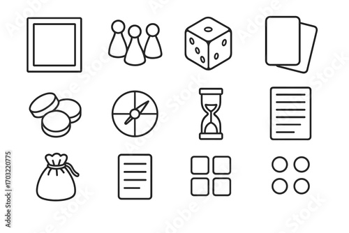 Tiles mini icons basic pouch single vector icon game blank minimalist plain
