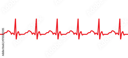 Electrocardiography heartbeat line monitor. Ecg
