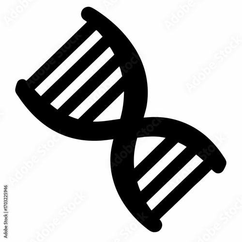 Illustration of a deoxyribonucleic acid molecule structure, representing genetics or biology concept