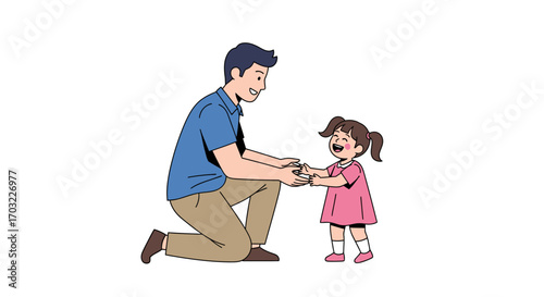 Father and Daughter Sharing a Tender Moment.
