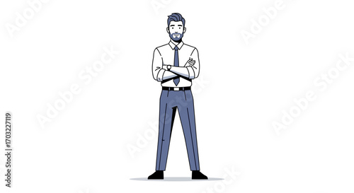 Confident Businessman Portrait Studio Shot.