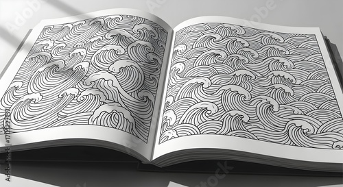 Wave Pattern close-up texture in swatch book vector