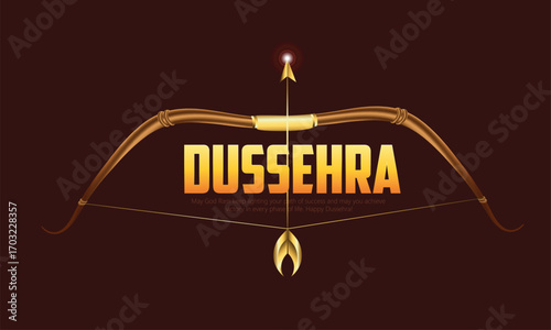 Lord Rama with Bow and Arrow for Dussehra Celebration  symbolizing courage, virtue, and the triumph of good over evil on the auspicious occasion of Dussehra.