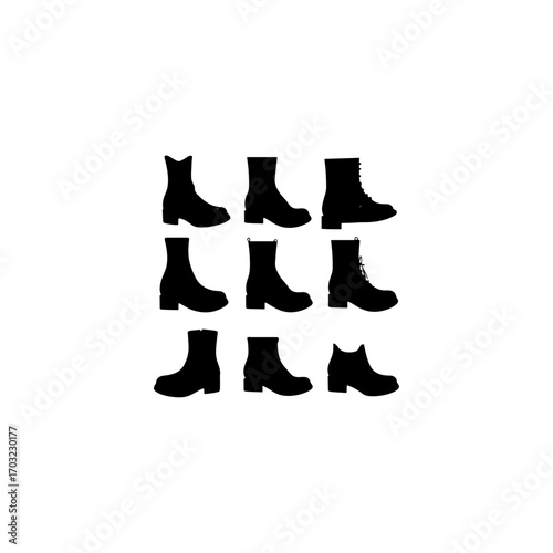 Silhouette boats  shoes set