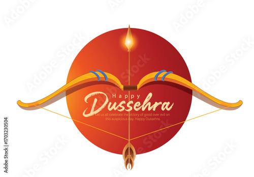 Lord Rama with Bow and Arrow for Dussehra Celebration  symbolizing courage, virtue, and the triumph of good over evil on the auspicious occasion of Dussehra.