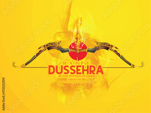 Lord Rama with Bow and Arrow for Dussehra Celebration  symbolizing courage, virtue, and the triumph of good over evil on the auspicious occasion of Dussehra.