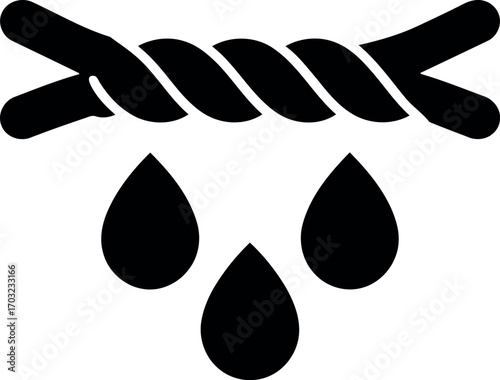 Wring out wet fabric icon symbol vector art clean laundry symbol vector hand drawn