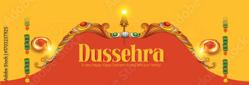 Lord Rama with Bow and Arrow for Dussehra Celebration  symbolizing courage, virtue, and the triumph of good over evil on the auspicious occasion of Dussehra.