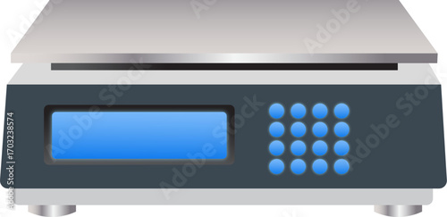 Vector Image of Electronic Balance – Laboratory Digital Scale Icon