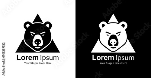 The logo design is in the shape of a bear head combined with a triangle
