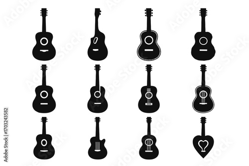Cutout vector guitar fan collection oval thin soundhole icon abalone natural