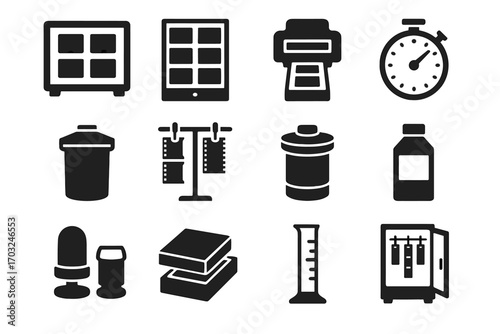 Tools darkroom sheet tank contact photo icon safety icons negative cylinder photography
