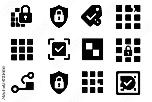 Matrix trusted vector encoding encoded authentication tag tamper icon trace secure