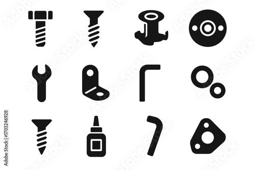 Washer insert tool installation grip wrench gear climbing key vector icon icons