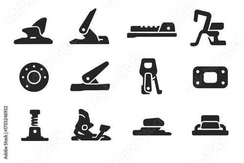 Icon bindings icons release pad vector adjustable piece binding ski mechanism plate