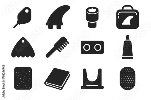 Wrap icon socket surf vector fin tool alignment resin cloth pad
