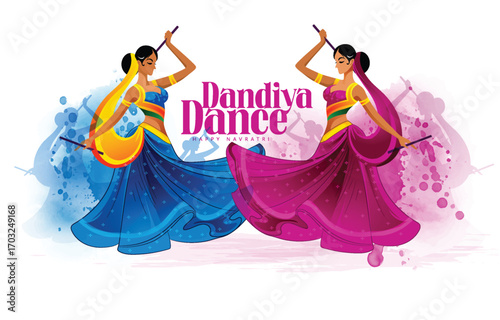 Garba Dance Celebration During Navratri Festival with Joyful Participants