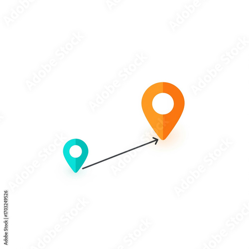 Free Download Épingles de localisation sur fond blanc - GFXLoad